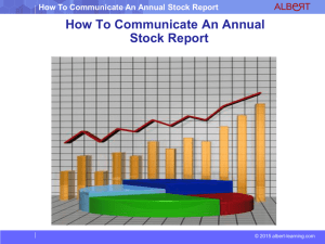 How To Communicate An Annual Stock Report