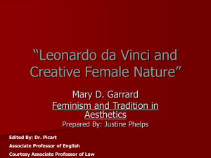 Leonardo da Vinci and Creative Female Nature