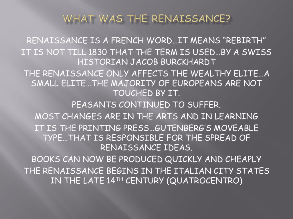 What Does The Word Renaissance Mean In French Definition