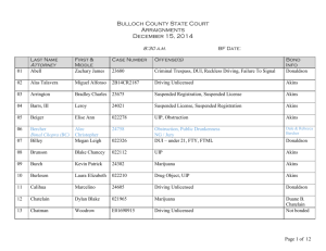 Bulloch County State Court Arraignments December 15, 2014 8:30
