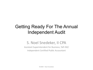 Preparing For The Audit -