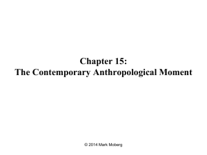15. The Contemporary Anthropological Moment (1)