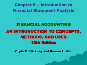Chapter 5, Introduction to Financial Statement Analysis