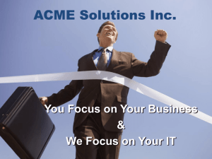 ACME Solutions Inc.