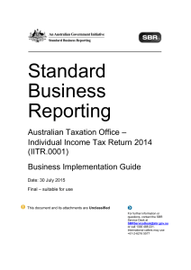 ATO IITR.0001 2014 Business Implementation Guide
