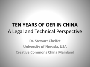 TEN YEARS OF OER IN CHINA A Legal and Technical