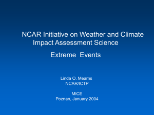Extreme Value Statistics - Weather and Climate Impacts Assessment