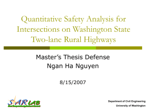 Quantitative safety analysis for intersections on