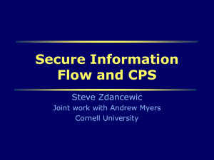 Secure Information Flow and CPS