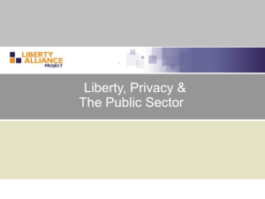 Liberty, Privacy & The Public Sector