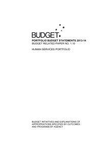 Portfolio Budget Statements 2013-14