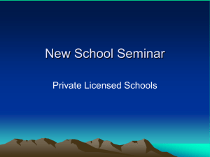 New Directors Seminar - PrivateLicensedSchools