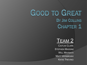 Good to Great: Chapter 1