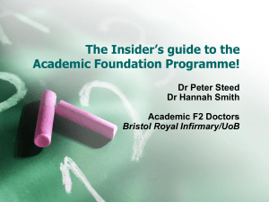 The Insider's guide to the Academic Foundation