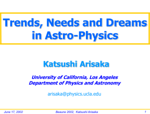 Arisaka Beaune2002 Talk - UCLA Physics & Astronomy