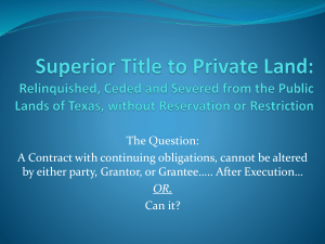 Superior Title to Private Land: Relinquished, Ceded and Severed