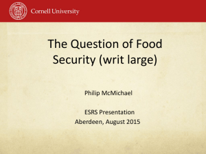 The Question of Food Security