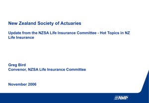 The hot topics are…. - New Zealand Society of Actuaries