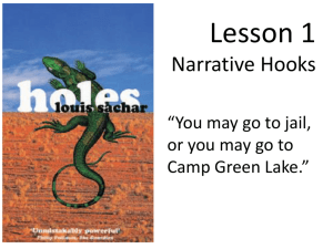 Holes Lesson 1 Narrative Hooks