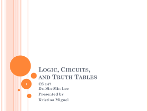 Logic, Circuits, and Truth Tables by Kristina Miguel