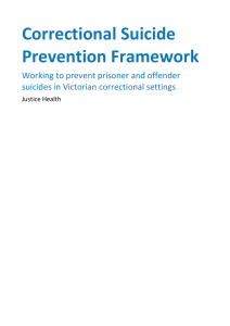 Correctional Suicide Prevention Framework