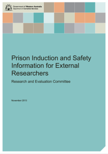 Prison Induction and Safety Information for External Researchers