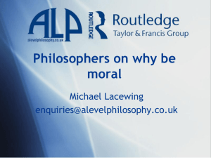 Philosophers on why be moral