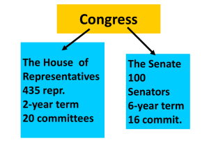 Congress and the Presidency