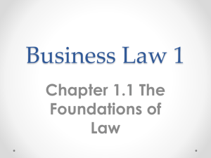 Business Law 1 - Community Unit School District 308