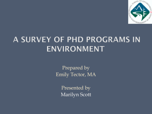 PhD Programs in Environ