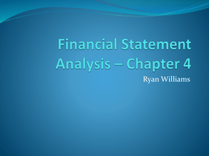 Financial Statement Analysis * Chapter 4