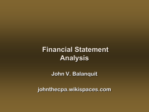 Chapter 4 - Financial Statement Analysis and