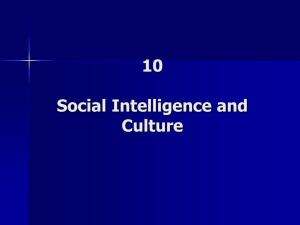 Social Intelligence and Culture