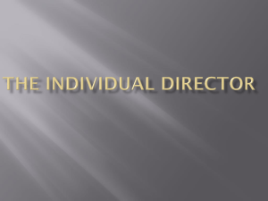 The individual director - Midlands State University