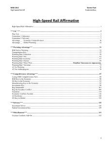 High Speed Rail Affirmative – MSDI 2012