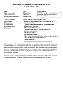 Statistical testing