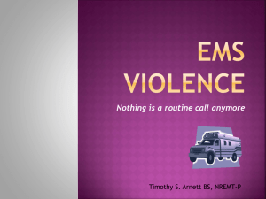 EMS Violence - Peninsula Regional Medical Center