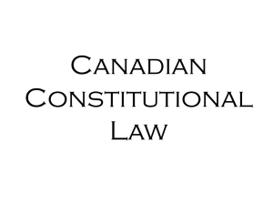 Law Ch.4 Patriation of the Constitution