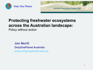 protecting freshwater ecosystems within the