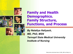 Lect.2 - Family Demographics, Structure, Functions