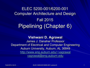 Lecture 6: Pipelining