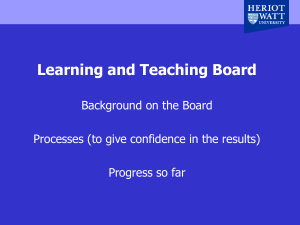 Learning and Teaching Board - Heriot
