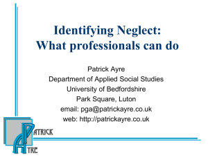 Identifying Neglect - Patrick Ayre and Associates