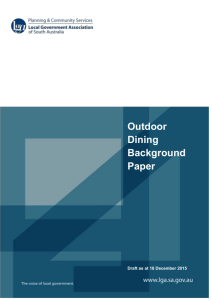 Model Outdoor Dining Guidelines Background Paper