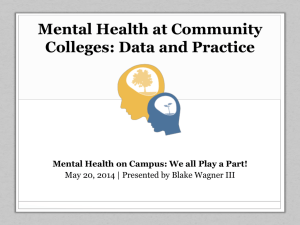 Mental Health at Community Colleges