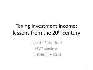 Taxing investment income: lessons from the 20th century