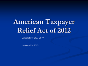 American Taxpayer Relief Act of 2012