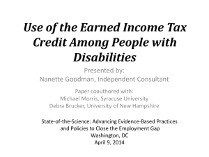 Use of the Earned Income Tax Credit Among People with Disabilities
