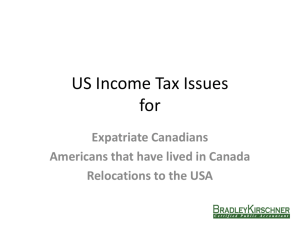 Tax Issues slideshow - Bradley Kirschner CPA