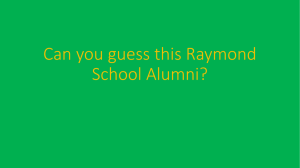 Can you guess this alumni?